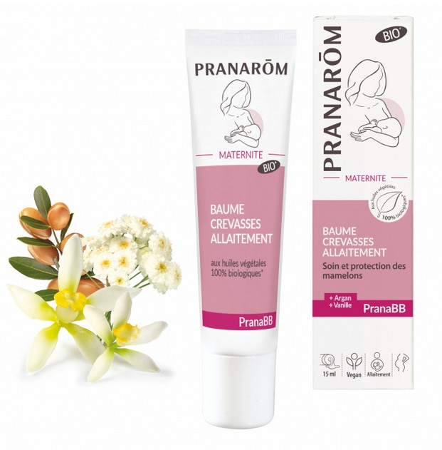 Pranarom PranaBB Maternité Baume Crevasses Allaitement Bio 15ml